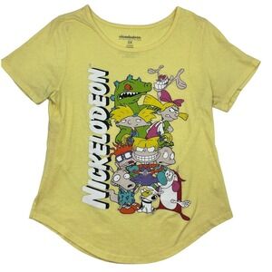 NICKELODEON Yellow Short Sleeve Juniors Plus Size 2X T Shirt Rugrats